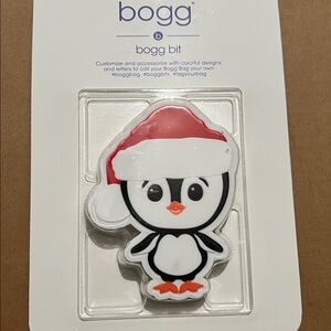 Bogg Bits Bogg bag accessories holiday penguin wearing Santa hat‎ Christmas red